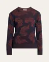 Dries Van Noten Jacquard-knit Sweater In Navy