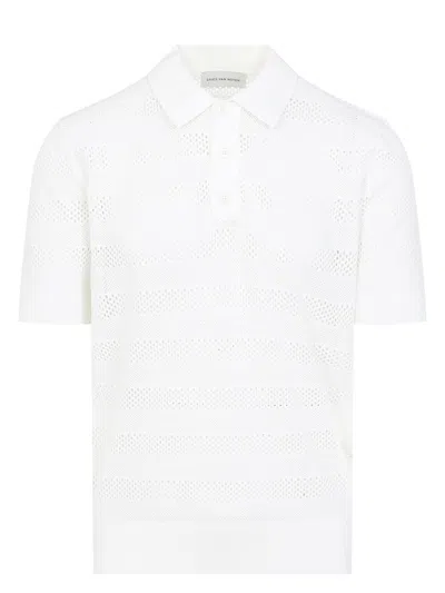 Dries Van Noten Mercy Short-sleeved Polo T-shirt In White
