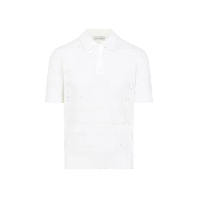 Dries Van Noten Mercy Short-sleeved Polo T-shirt In White