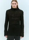 Dries Van Noten Round Neck Long-sleeved Sweater In Black