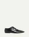 Dries Van Noten Shiny Leather Lace-up Shoe For Men In Black
