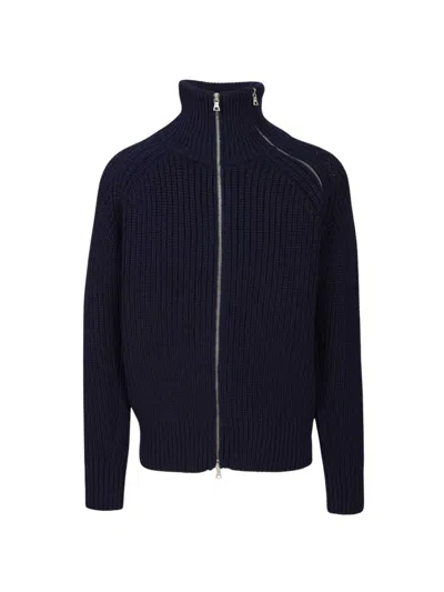 DRIES VAN NOTEN DRIES VAN NOTEN MEN MONTY FULL ZIP SWEATER WITH HIGH COLLAR