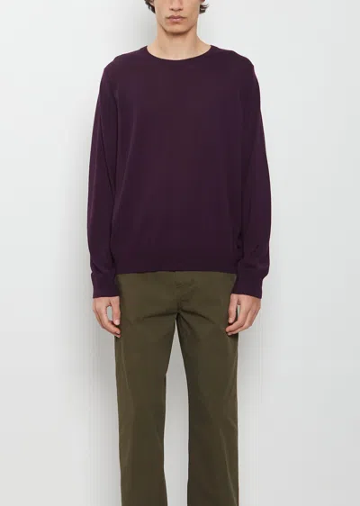 Dries Van Noten Men Muchas Merino Wool Sweater In Purple