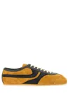 Dries Van Noten Double Lacing Suede Sneakers With Leather Inserts Shoes In Multi