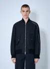 Dries Van Noten Men Nylon Bomber Jacket In Blue
