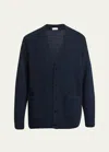 Dries Van Noten Men's Oversized Wool-blend Cardigan In 509 - Navy