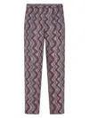 Dries Van Noten Parkino Patterned Pants In Pink & Purple