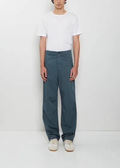 Dries Van Noten Men Pencks Cotton Pants In Blue