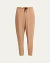 Dries Van Noten Men's Penny Linen-blend Trousers In Camel