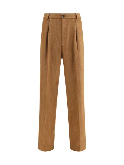 Dries Van Noten Mid-rise Casual Pants In Brown