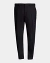 Dries Van Noten Men's Philip Herringbone Wool Pants In Black