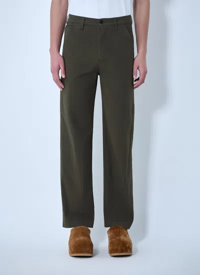 Dries Van Noten Men Pickerbys Cotton Pants In Green