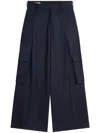 Dries Van Noten Navy-blue Wool Tris Pants