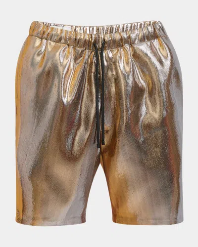 Dries Van Noten Piperi Gold Shorts