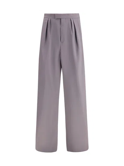 Dries Van Noten Men Preaches Bis In A Wool And Mohair Pants In Purple