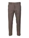 Dries Van Noten Men Prince Of Wales Wool Trousers In Brown