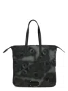 Dries Van Noten Men Printed Cotton Denim Tote Bag In Black
