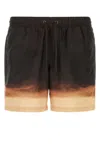 Dries Van Noten Gradient Pattern Swim Trunks In Multicolor