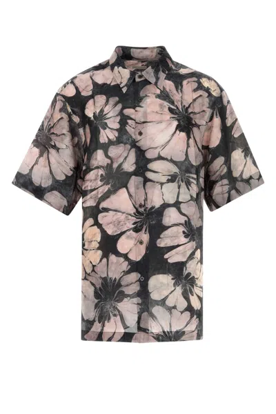 Dries Van Noten Men Printed Silk Shirt In Multi