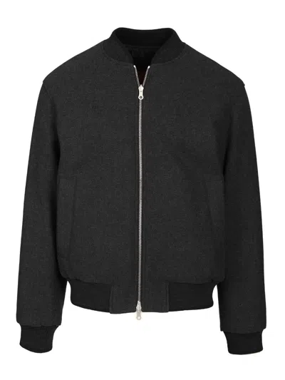 Dries Van Noten Men Printed Velvet Bomber Jacket In Black