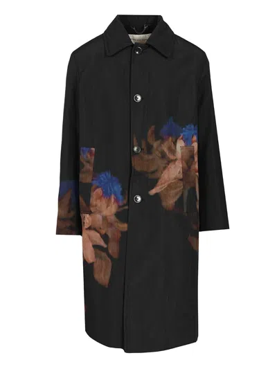 DRIES VAN NOTEN DRIES VAN NOTEN MEN PRINTED WOOL-BLEND COAT