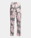 Dries Van Noten Men's Pynam Floral-print Denim Pants In Dessin A
