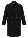Dries Van Noten Racos 2216 M.w. Wool Double Breasted Coat In Multi