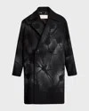 Dries Van Noten Men's Racos Printed Double-breasted Coat In Animal Print