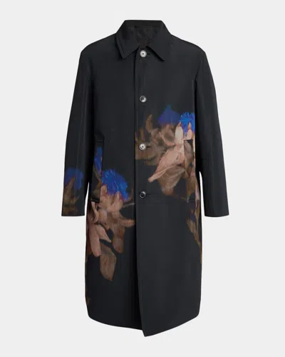 DRIES VAN NOTEN MEN'S RANKLE FLORAL OVERCOAT