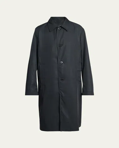 Dries Van Noten Men's Rankles Topcoat In Black