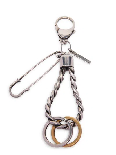 Dries Van Noten Men's Rope Keyring In Silver