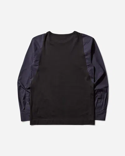 Dries Van Noten Men S Contrast Sleeves T-shirt In Black