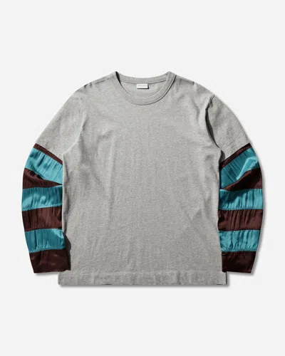 Dries Van Noten Men S Contrast Sleeves T-shirt In Gray