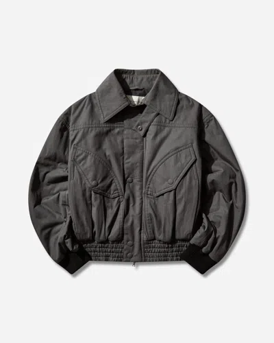 Dries Van Noten Men S Overdyed Cotton Bomber Jacket Dark In Gray