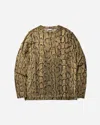 Dries Van Noten Men S Snake Print Longsleeve T-shirt Sand In Beige