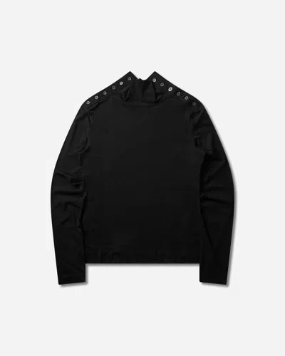 Dries Van Noten Men S Turtleneck Button Sweater In Black