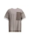 Dries Van Noten Layered Cotton Blend T-shirt With Sheer Overlay
