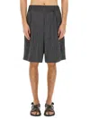 Dries Van Noten Bermuda Shorts Striped Elasticated Waistband In Gray