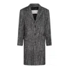 Dries Van Noten White And Grey Mohair And Wool Coat In 900