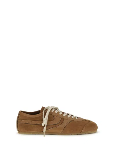 Dries Van Noten Men Suede Sneakers In Brown