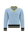 Dries Van Noten Men Wool Sweater In Blue