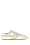Dries Van Noten Men Two-tone Leather And Suede Sneakers In White