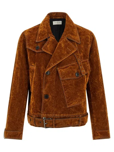 DRIES VAN NOTEN DRIES VAN NOTEN MEN VELVET BIKER JACKET