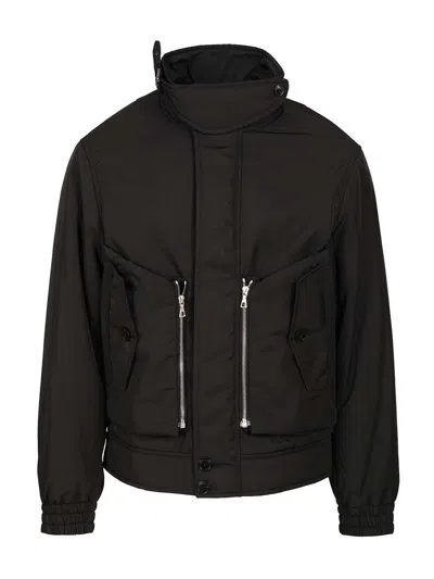 Dries Van Noten Men Venice Dark Grey Cotton Jacket In Black