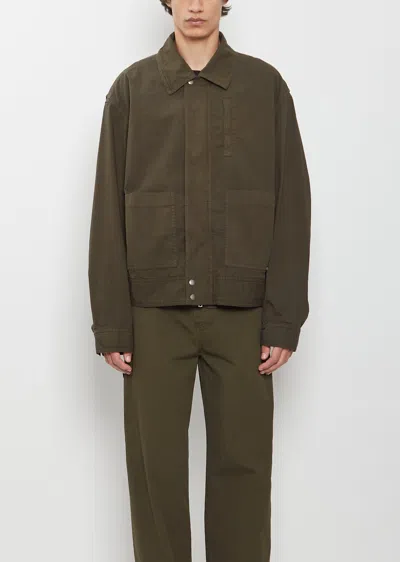 Dries Van Noten Men Veperny Cotton Jacket In Brown