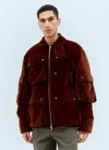 Dries Van Noten Brown Bellows Pocket Jacket In Brown