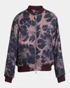 Dries Van Noten Volker Reversible Bomber Jacket In Navy