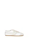 Dries Van Noten Leather Sneakers Low Profile Suede Panels Rubber Sole In White