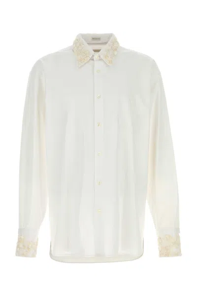 DRIES VAN NOTEN DRIES VAN NOTEN MEN WHITE POPLIN SHIRT