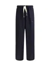 Dries Van Noten Elastic Waist Casual Pants In Blue